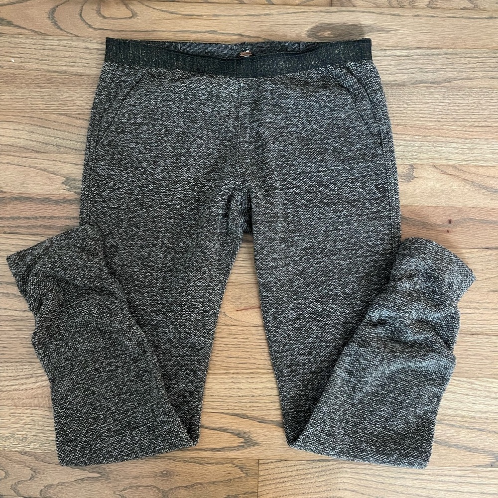 Free People Milo Textured Pant Leggings Grey Gold XS